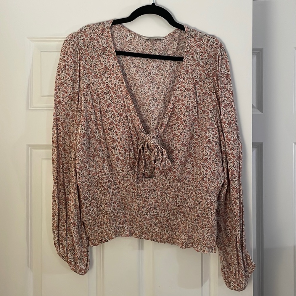 Bohemian Ruched Knotted Top